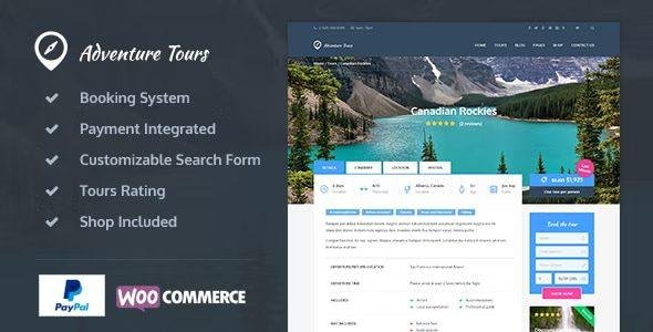 Adventure Tours – WordPress Tour