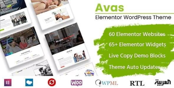 Avas Theme – Multi-Purpose Elementor