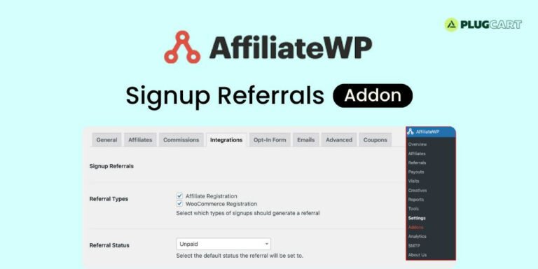 AffiliateWP Signup Referrals Addon 1.2.1