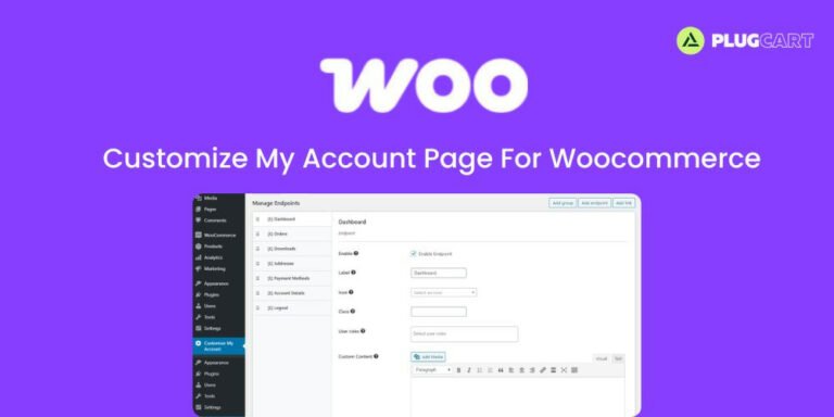 Customize My Account Page For Woocommerce 2.0.0