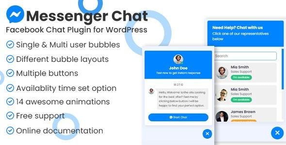 Messenger chat support WordPress Plugin 1.2.9