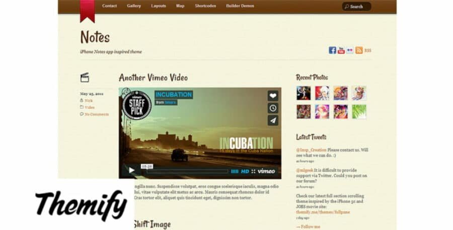 Themify Notes WordPress