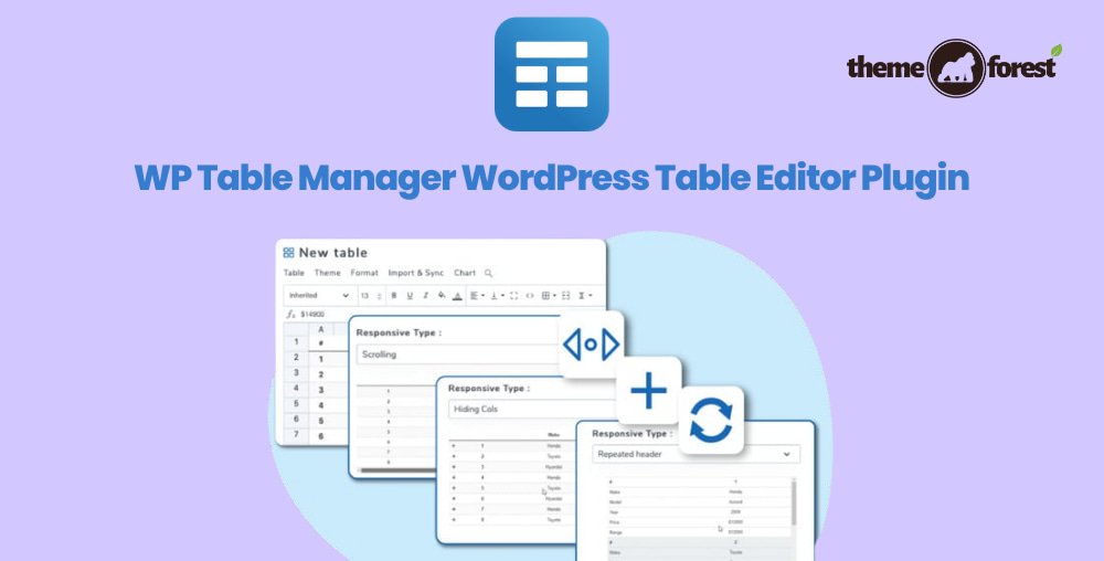WP Table Manager WordPress