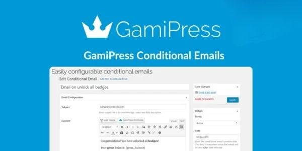 GamiPress Conditional Emails – WordPress Plugin 1.1.4