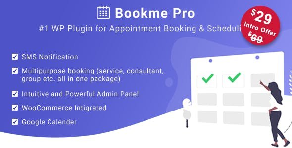 Bookme Pro – WordPress Appointment Booking and Scheduling Software 4.9