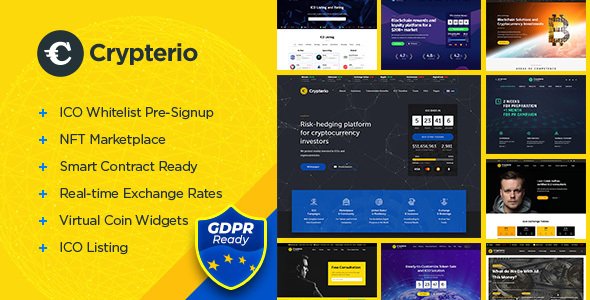 Crypterio Theme – NFT and Crypto Landing Page WordPress Theme 2.4.11