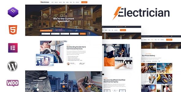 Electrician Theme – Electricity Services WordPress Theme 5.6