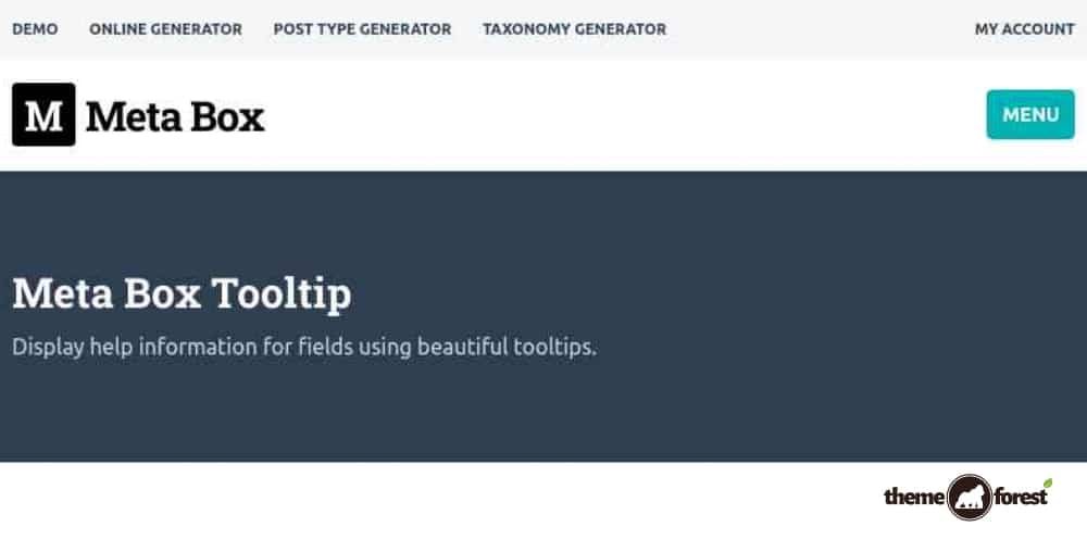 Meta Box Tooltip Addon