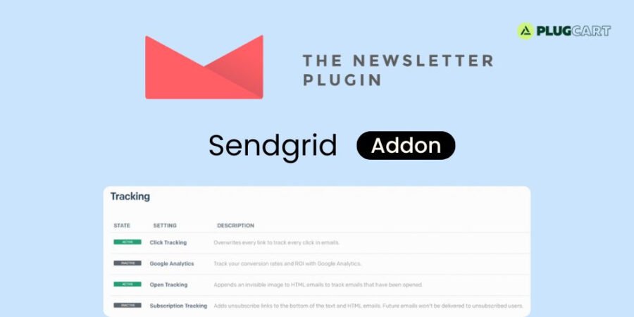 Newsletter Sendgrid Addon
