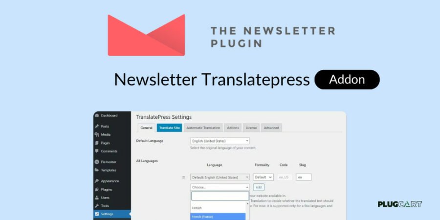 Newsletter Translatepress Addon 1.0.3