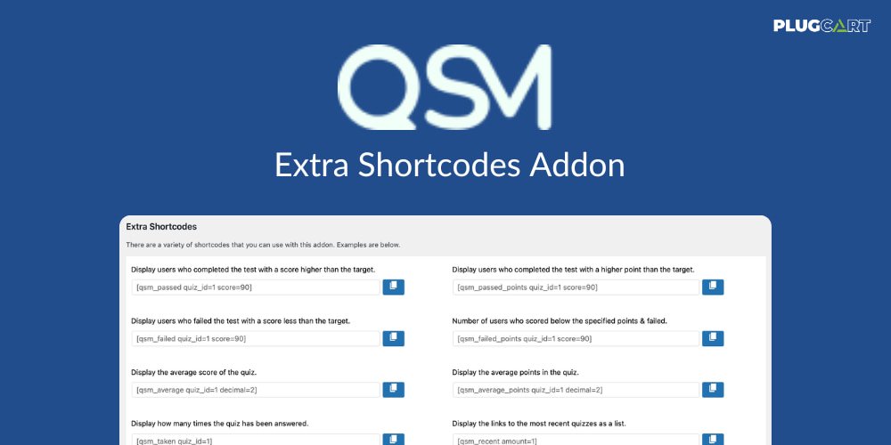 QSM Extra Shortcodes