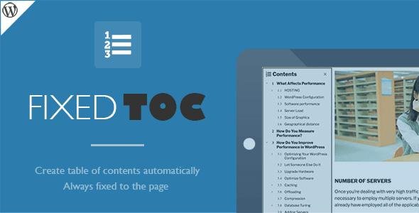 Tocer Fixed TOC – Table of Contents Plugin For WordPress 4.2.3