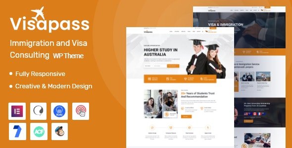 Visapass Theme – Immigration Consulting WordPress Theme + RTL 2.0.1