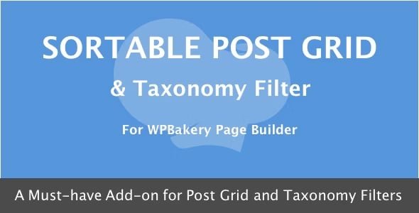 WPBakery Page Builder – Sortable Grid & Taxonomy filter 3.1.0