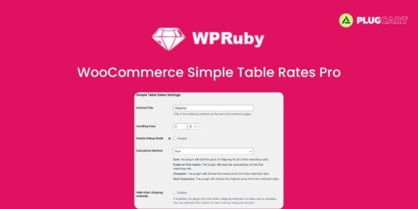 WooCommerce Simple Table Rates Pro – WPRuby 2.0.6